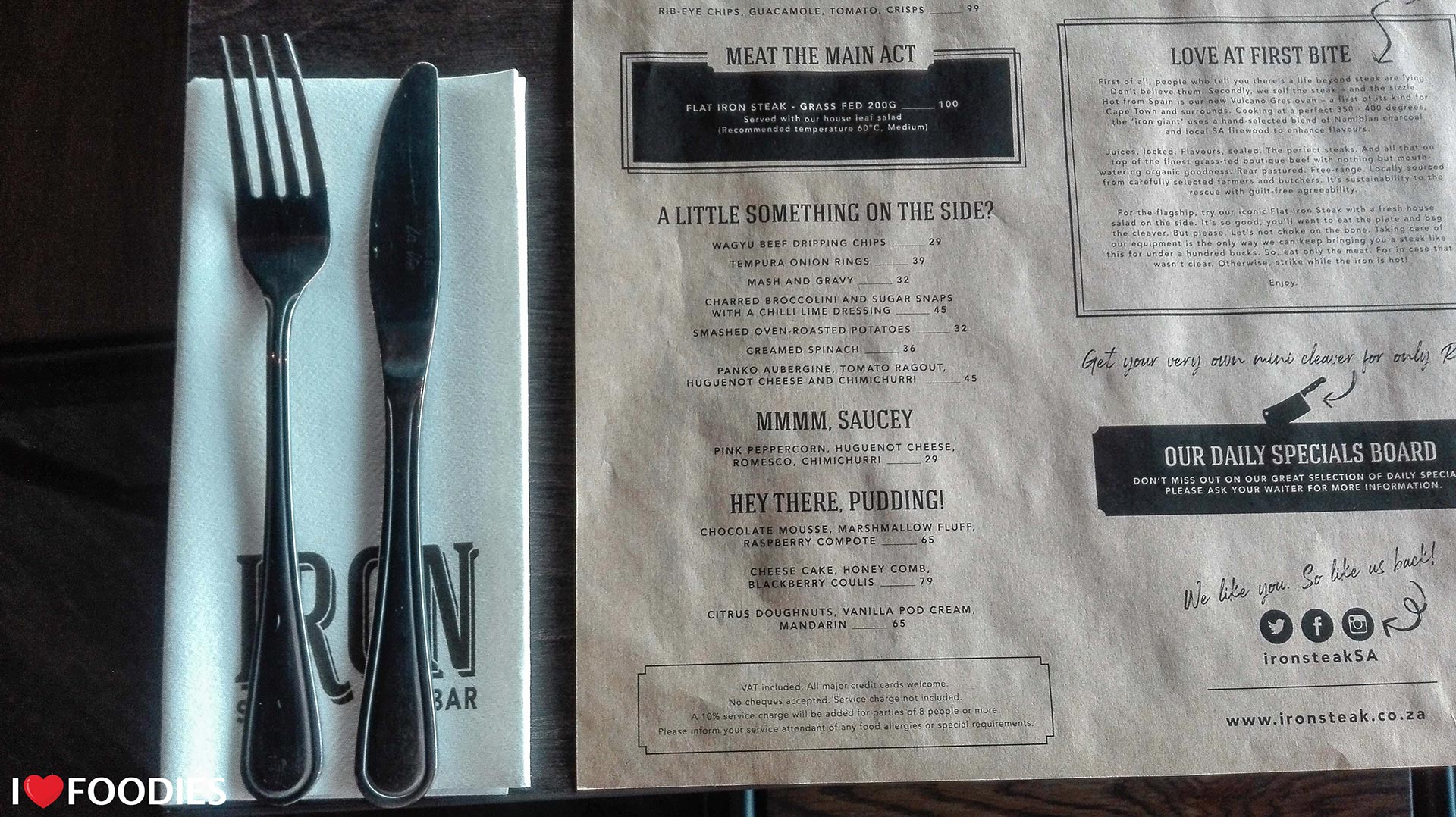 Cape Town Pages: Iron Steak And Bar Review