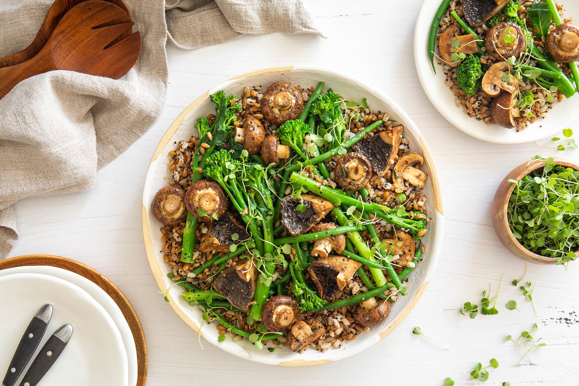 Balsamic Mushrooms With Ancient Grains Recipe