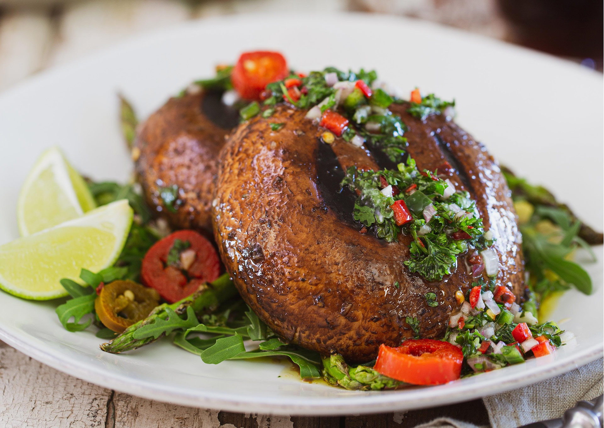 Portabello Steak with Spicy Chimichurri Recipe