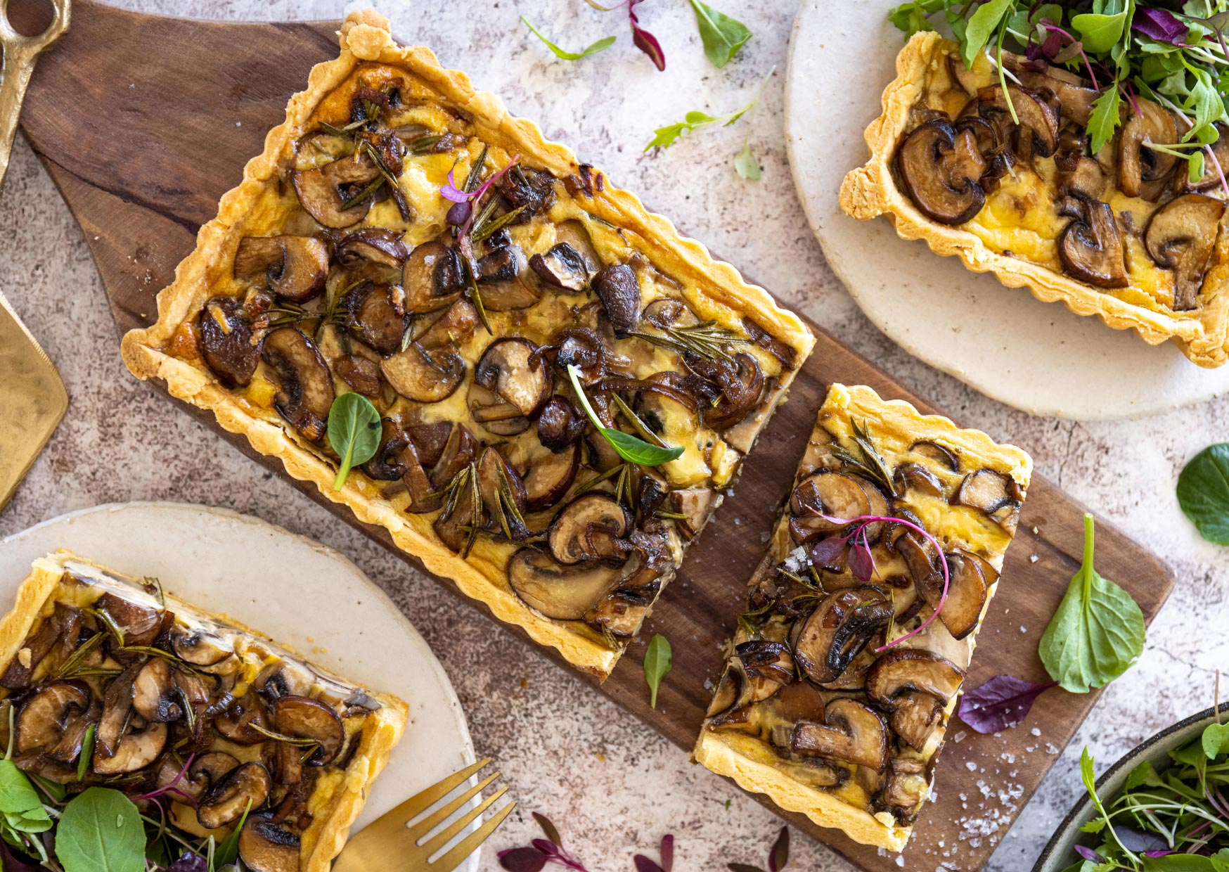 Vegetarian Mixed Mushroom Tart Recipe